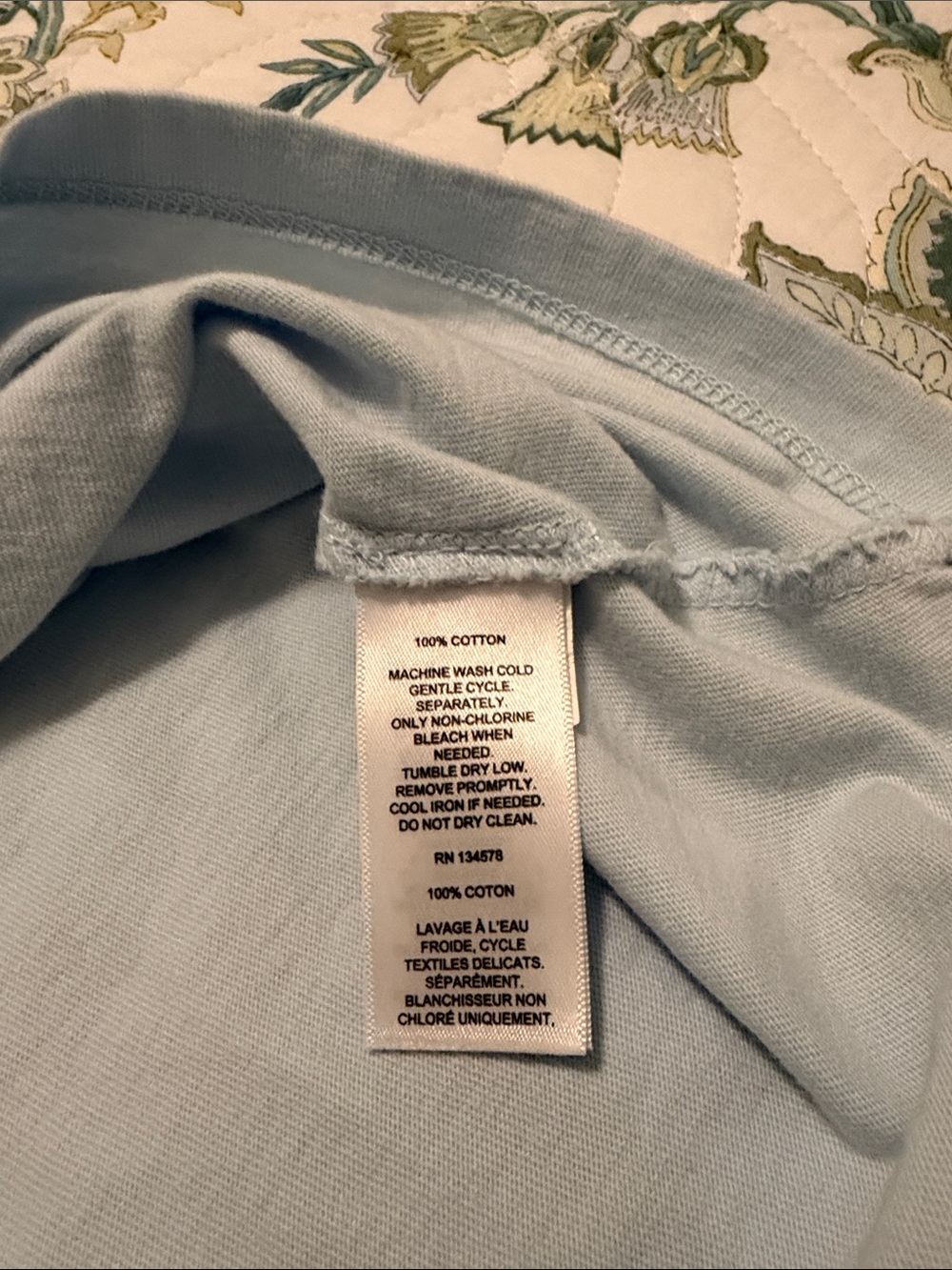 Vineyard Vines light blue t-shirt w/ pocket, size L. - Picture 10 of 10
